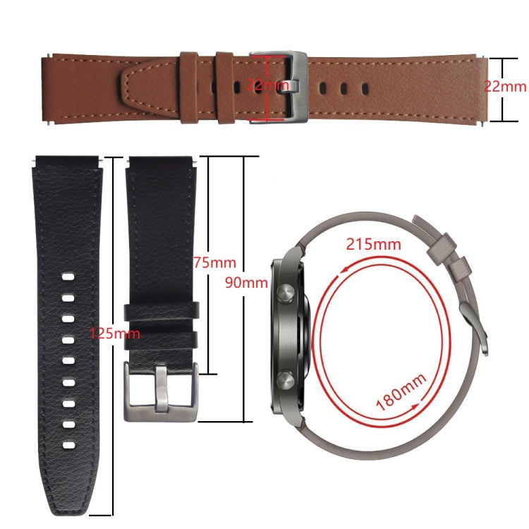 For Huawei Watch GT2 Pro Leather Watch Band(Brown)