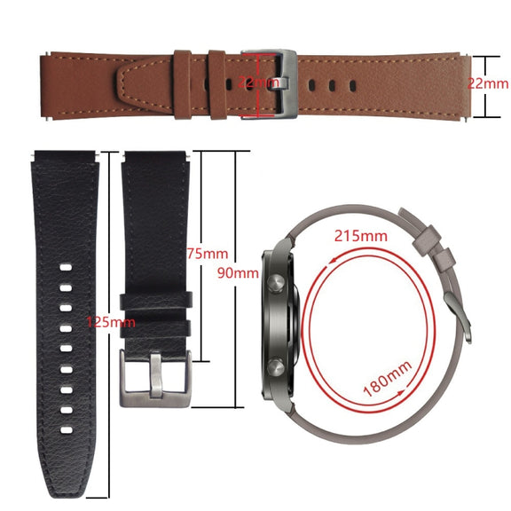 For Huawei Watch GT2 Pro Leather Watch Band(Brown)