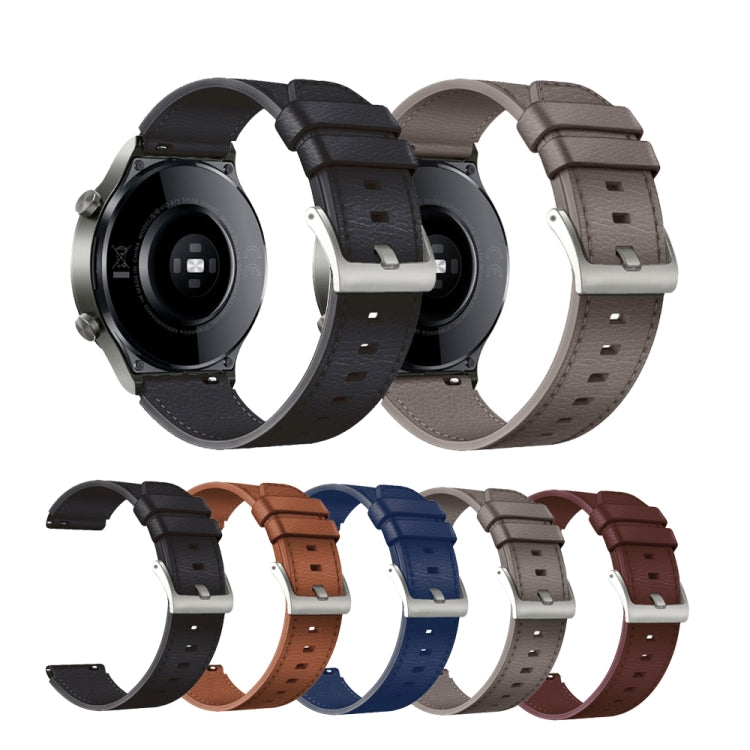 For Huawei Watch GT2 Pro Leather Watch Band(Brown)