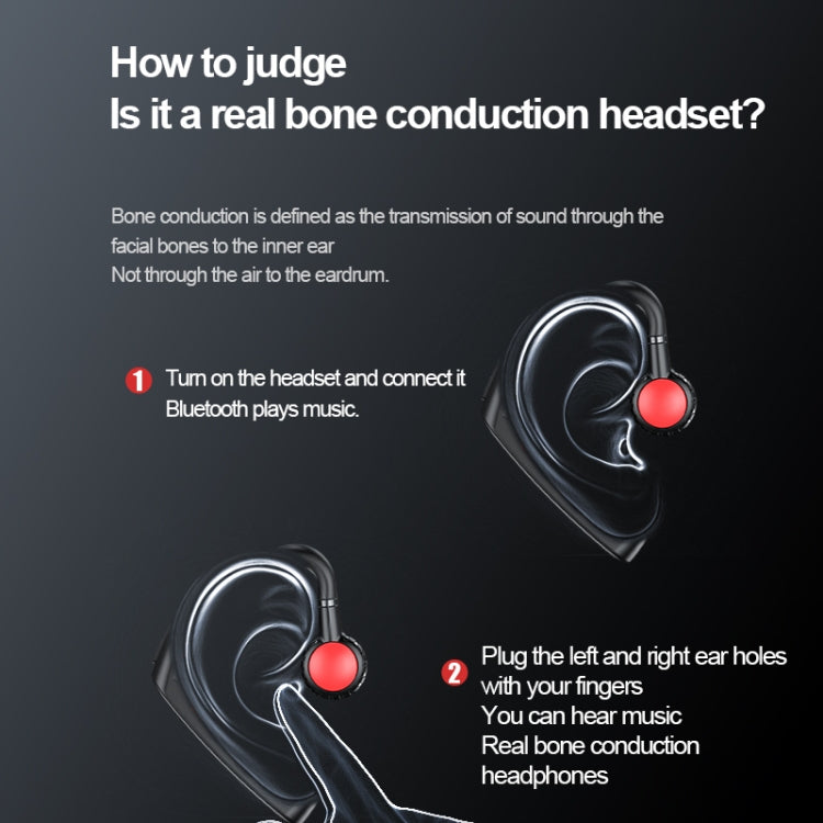 M-618 Bone Conduction Hanging Ear Stereo Bluetooth Headset(Red)