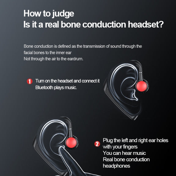 M-618 Bone Conduction Hanging Ear Stereo Bluetooth Headset(Red)