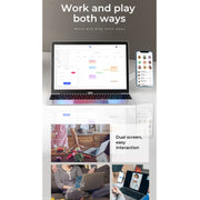 R-JUST SJ05-12 Multi-function Laptop Notebook Round Magnetic Expanded Metal Bracket Holder for iPhone 13 Series(Silver)
