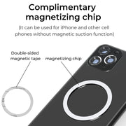 R-JUST SJ05-12 Multi-function Laptop Notebook Round Magnetic Expanded Metal Bracket Holder for iPhone 13 Series(Silver)