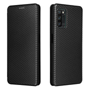 For Blackview A100 Carbon Fiber Texture Horizontal Flip TPU + PC + PU Leather Case with Card Slot(Black)