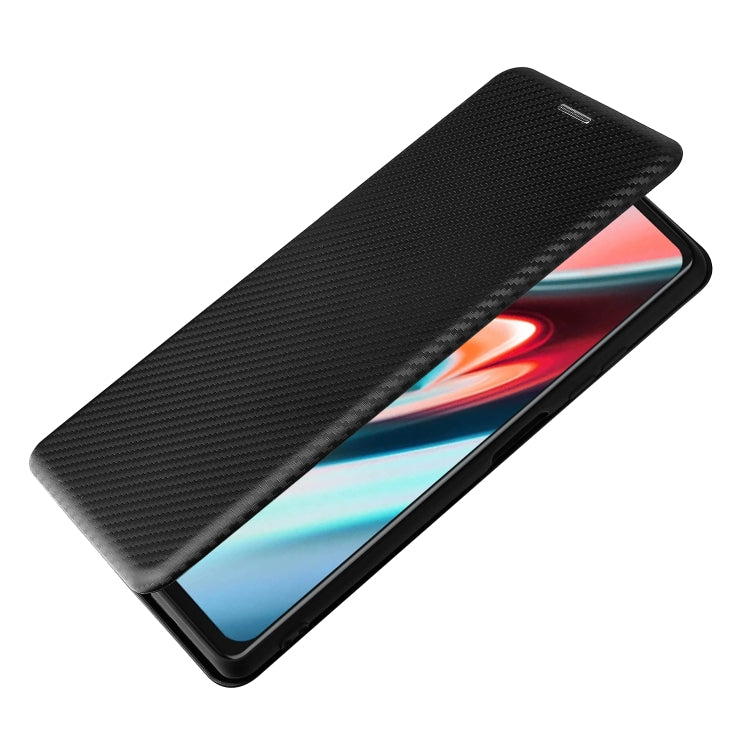 For Blackview A100 Carbon Fiber Texture Horizontal Flip TPU + PC + PU Leather Case with Card Slot(Black)