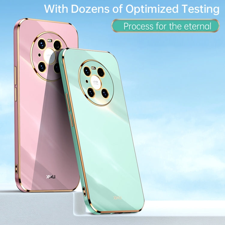 For Huawei Mate 40 Pro XINLI Straight Edge 6D Electroplate TPU Phone Case(Celestial Blue)