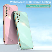 For Huawei nova 7 SE XINLI Straight Edge 6D Electroplate TPU Phone Case(Pink)