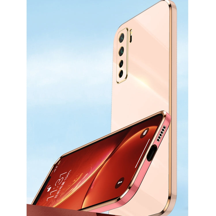 For Huawei nova 7 SE XINLI Straight Edge 6D Electroplate TPU Phone Case(Pink)