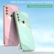 For Huawei P30 Lite XINLI Straight Edge 6D Electroplate TPU Phone Case(Cherry Purple)