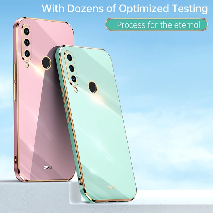 For Huawei P30 Lite XINLI Straight Edge 6D Electroplate TPU Phone Case(Cherry Purple)