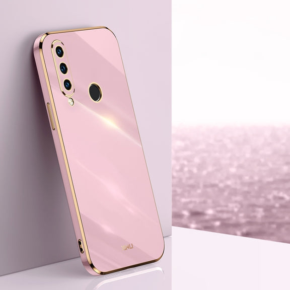 For Huawei P30 Lite XINLI Straight Edge 6D Electroplate TPU Phone Case(Cherry Purple)