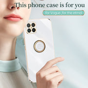 For Huawei nova 8 SE XINLI Straight Edge 6D Electroplate TPU Phone Case with Ring Holder(Black)