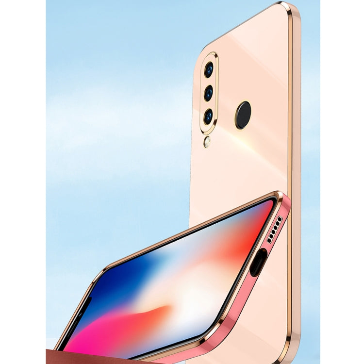 For Huawei P30 Lite XINLI Straight Edge 6D Electroplate TPU Phone Case with Ring Holder(Black)