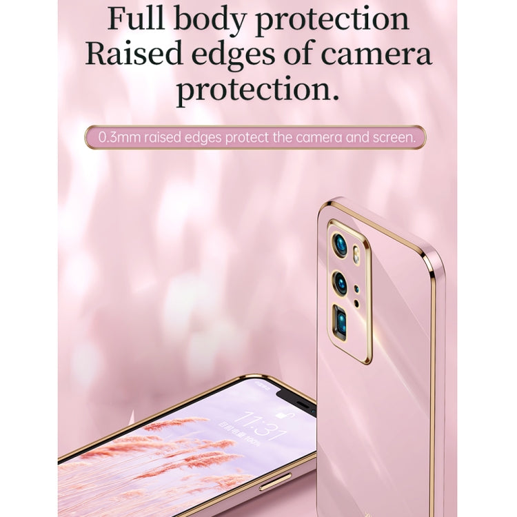 For Huawei P40 Pro XINLI Straight Edge 6D Electroplate TPU Phone Case with Ring Holder(Black)