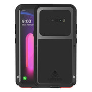 For LG V60 ThinQ 5G LOVE MEI Metal Shockproof Water-resistant Dustproof Protective Case with Glass(Black)