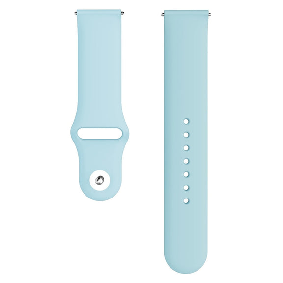 For Samsung Galaxy Watch Active2 Bluetooth Version 44mm Smart Watch Solid Color Silicone Watch Band, Size:L (Light Blue)