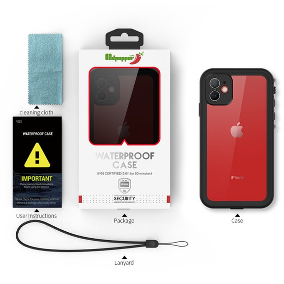 For iPhone 11 RedPepper Shockproof Water-resistant PC + TPU Protective Case(Black)