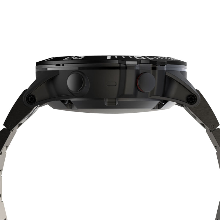 Compatible with Garmin Fenix 5X/5X Plus Smart Watch Steel Bezel Ring, A Version(Black Ring White Letter)