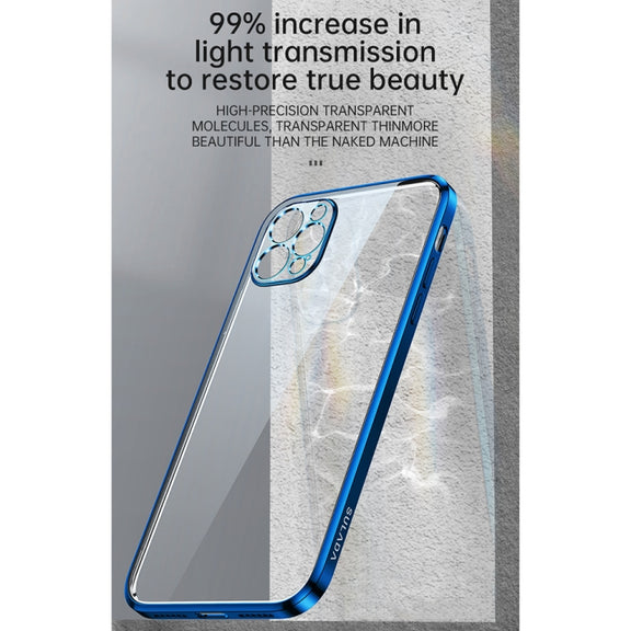 For iPhone 13 Pro Max SULADA Elastic Silicone Edge Frame + TPU All-inclusive Anti-fall Case (Blue)