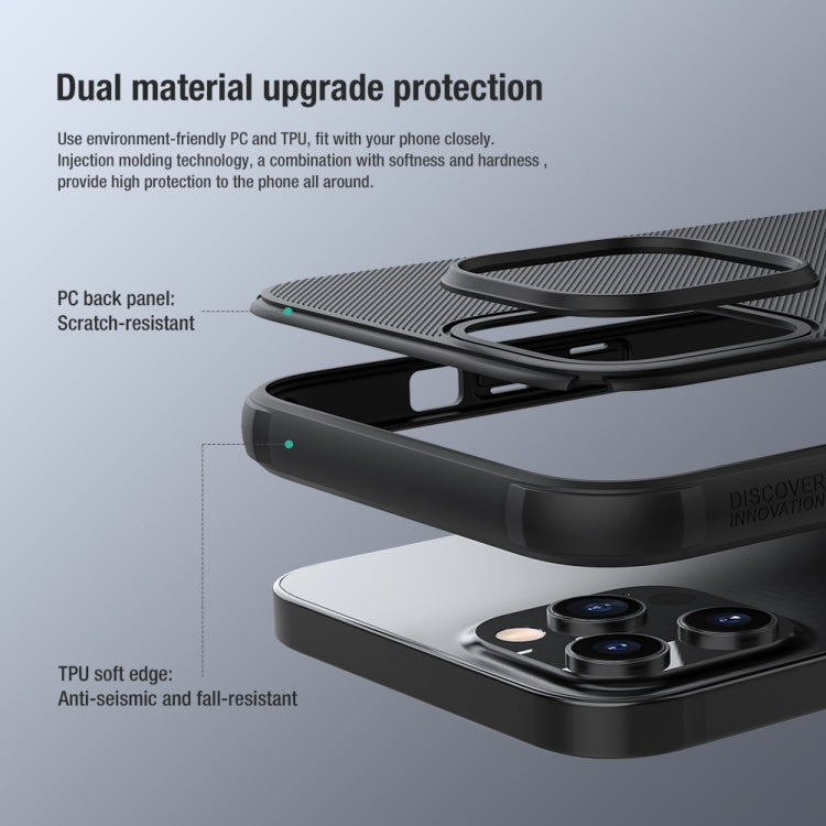 For iPhone 13 Pro Max NILLKIN Super Frosted Shield Pro PC + TPU Protective Case (Black)