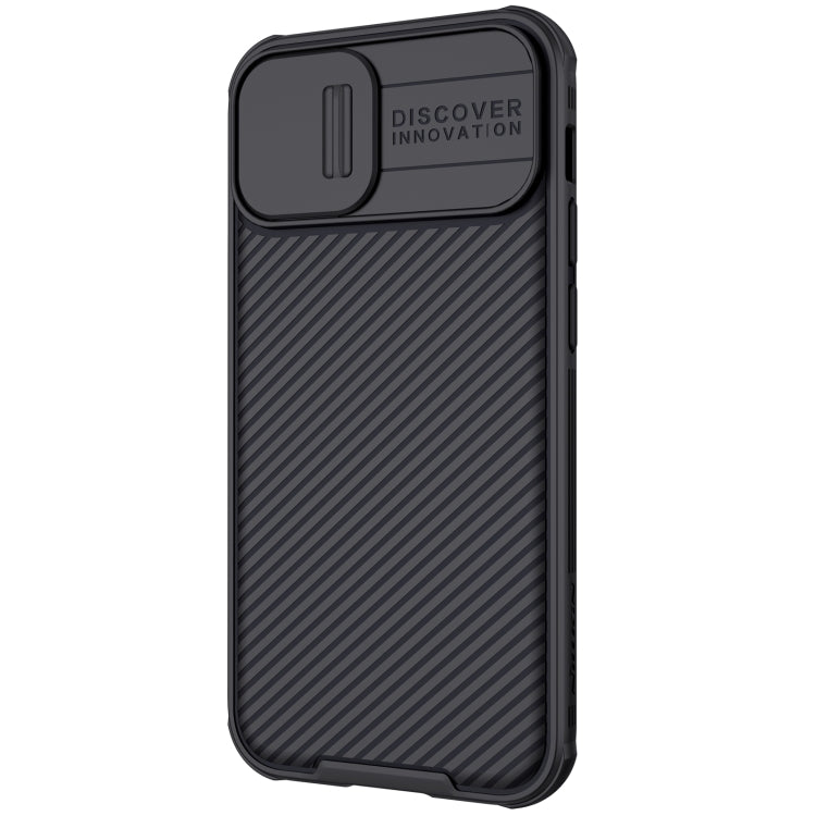For iPhone 13 NILLKIN Black Mirror Pro Series Camshield Full Coverage Dust-proof Scratch Resistant Phone Case(Black)