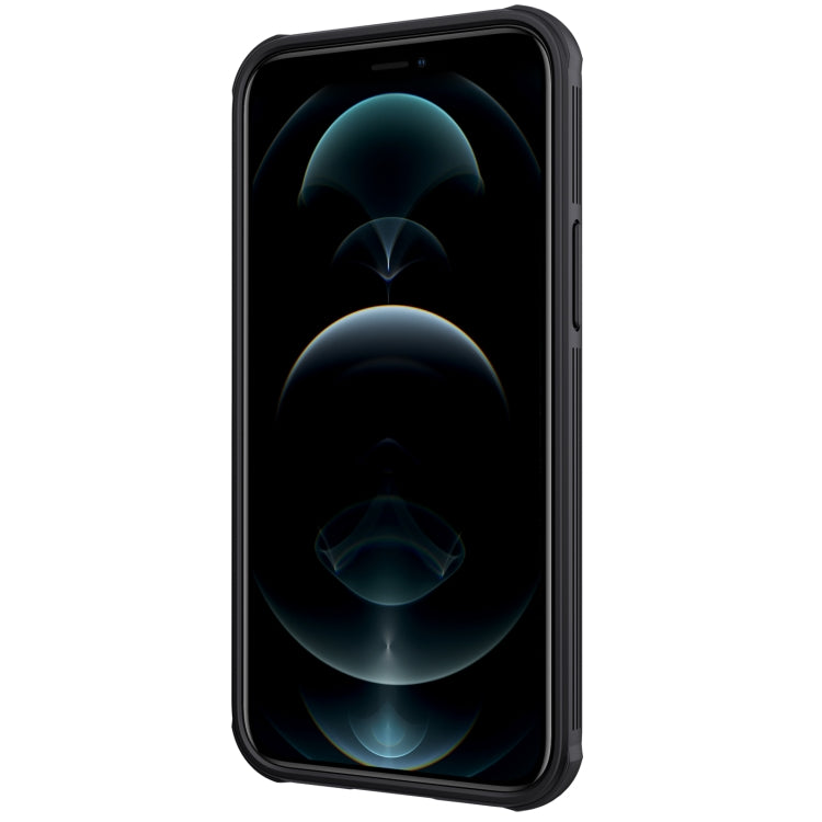 For iPhone 13 NILLKIN Black Mirror Pro Series Camshield Full Coverage Dust-proof Scratch Resistant Phone Case(Black)