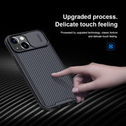For iPhone 13 NILLKIN Black Mirror Pro Series Camshield Full Coverage Dust-proof Scratch Resistant Phone Case(Black)