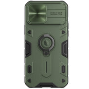 For iPhone 13 Pro Max NILLKIN Shockproof CamShield Armor Protective Case with Invisible Ring Holder (Green)