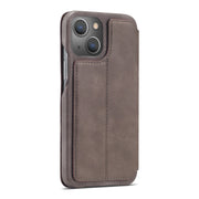 For iPhone 13 LC.IMEEKE Hon Ancient Series Horizontal Flip Leather Case with Holder & Card Slot(Coffee)