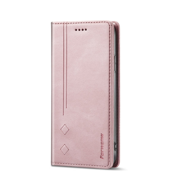 For iPhone 11 Forwenw F2 Series Magnetic Horizontal Flip Leather Case with Holder & Card Slots & Wallet (Rose Gold)