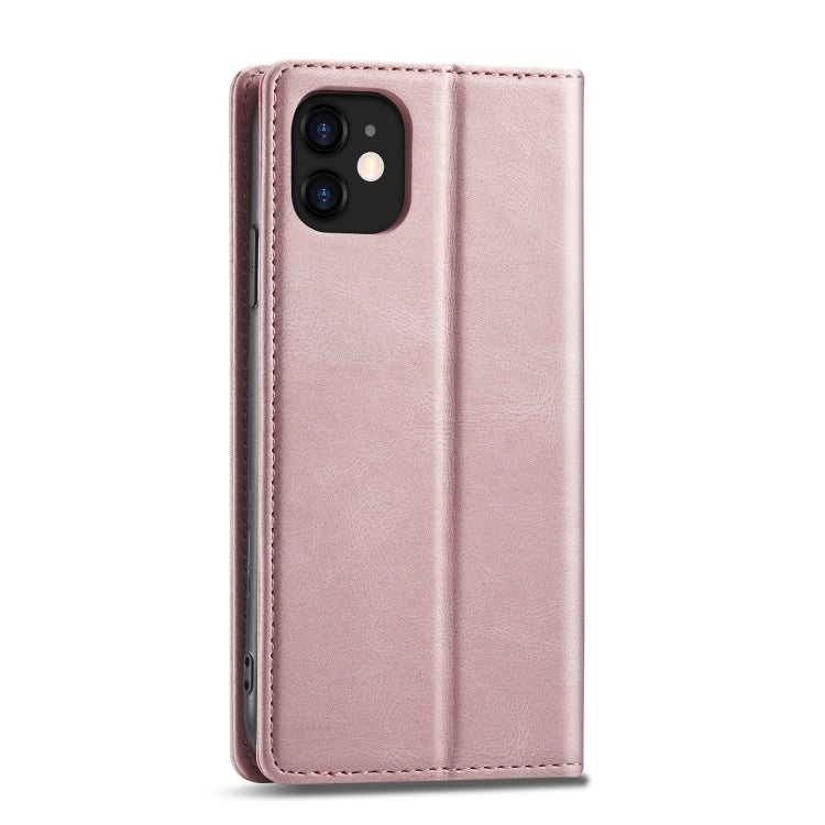 For iPhone 11 Forwenw F2 Series Magnetic Horizontal Flip Leather Case with Holder & Card Slots & Wallet (Rose Gold)