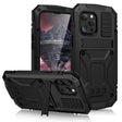 For iPhone 13 Pro Max R-JUST Shockproof Waterproof Dust-proof Metal + Silicone Protective Case with Holder (Black) - free shipping - PMC TechLife - Order now!