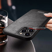 For iPhone 13 SULADA Shockproof TPU + Handmade Leather Protective Case(Brown)
