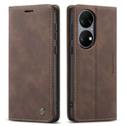 CaseMe 013 Multifunctional Horizontal Flip Leather Case with Holder & Card Slot & Wallet For Huawei P50(Coffee)