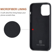 For iPhone 13 Pro Max DG.MING M1 Series 3-Fold Multi Card Wallet Shockproof Case with Holder Function (Brown)