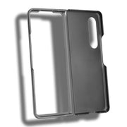 For Samsung Galaxy Z Fold3 5G Shockproof Crocodile Texture PC + PU Case(Black)