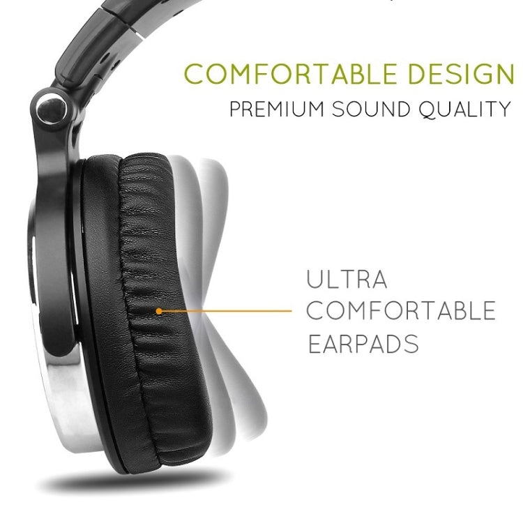 OneOdio Pro-10 Head-mounted Noise Reduction Wired Headphone with Microphone, Color:Blue
