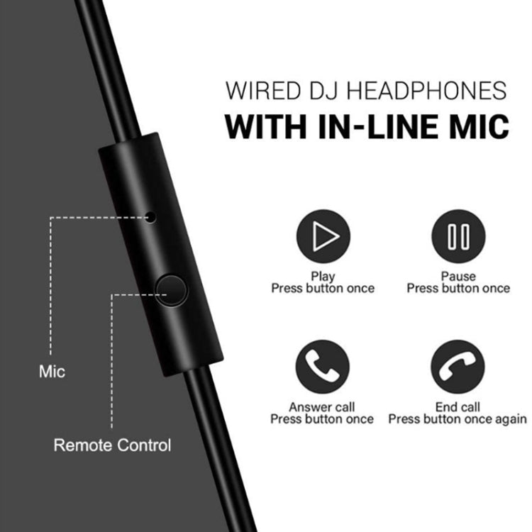 OneOdio Pro-10 Head-mounted Noise Reduction Wired Headphone with Microphone, Color:Blue