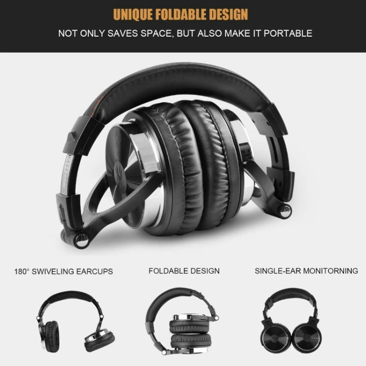 OneOdio Pro-10 Head-mounted Noise Reduction Wired Headphone with Microphone, Color:Blue