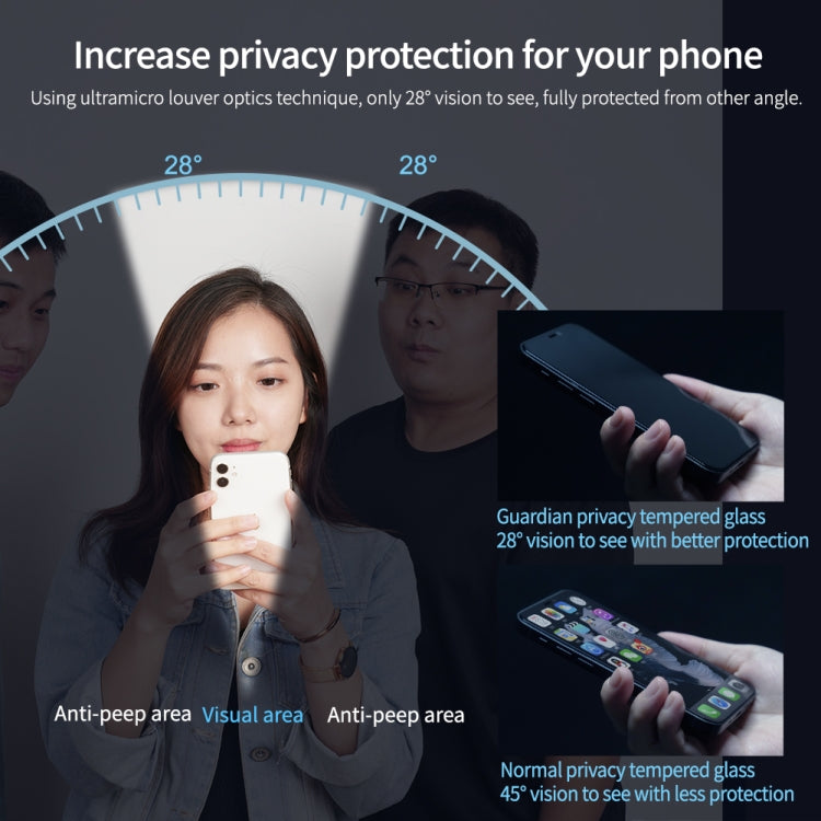 For iPhone 13 / 13 Pro NILLKIN Guardian Full Coverage Privacy-proof Tempered Glass Film