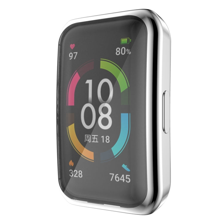 For Huawei Band 6 / 6 Pro / Honor Band 6 Full Coverage TPU Electroplating Protective Case Cover(Silver)