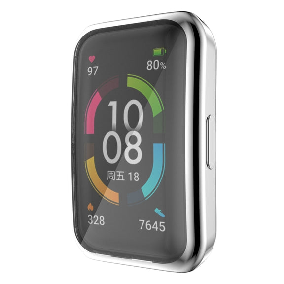 For Huawei Band 6 / 6 Pro / Honor Band 6 Full Coverage TPU Electroplating Protective Case Cover(Silver)