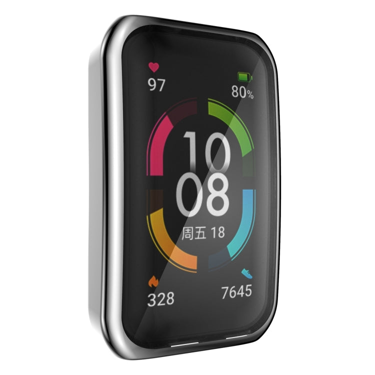 For Huawei Band 6 / 6 Pro / Honor Band 6 Full Coverage TPU Electroplating Protective Case Cover(Silver)