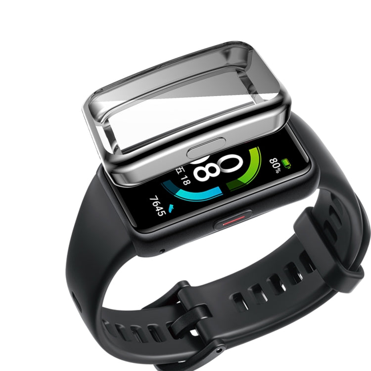 For Huawei Band 6 / 6 Pro / Honor Band 6 Full Coverage TPU Electroplating Protective Case Cover(Silver)