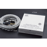 KZ 3.5mm Plug 784-core Blue Silver Mixed Braided Silver-plated Earphone Upgrade Cable For KZ ZS10 Pro / DQ6 / ASX, Cable Length: 1.2m(C Style)