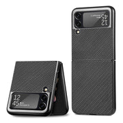 For Samsung Galaxy Z Flip3 5G Cross Pattern Slim PC Protective Case(Black)