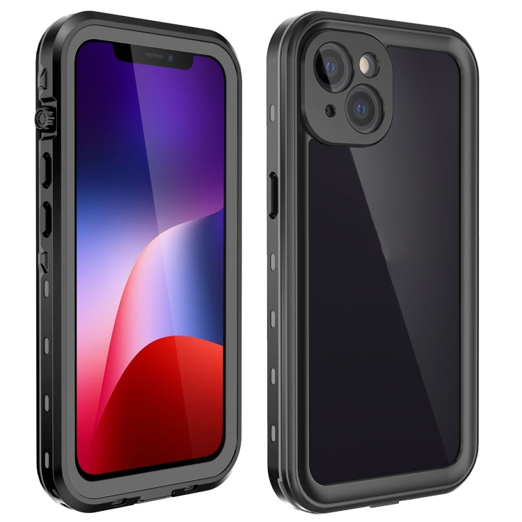 For iPhone 13 RedPepper Transparent Dot Shockproof Water-resistant PC + TPU Protective Case(Black)