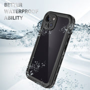 For iPhone 13 RedPepper Transparent Dot Shockproof Water-resistant PC + TPU Protective Case(Black)