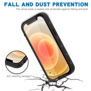 For iPhone 13 mini RedPepper Transparent Dot Shockproof Water-resistant PC + TPU Protective Case (Black)