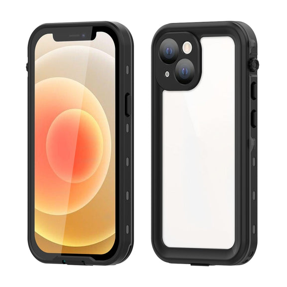 For iPhone 13 mini RedPepper Transparent Dot Shockproof Water-resistant PC + TPU Protective Case (Black)